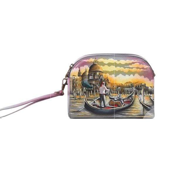 NWT Anuschka Double Zip Crossbody Wristlet - Picture 4 of 10